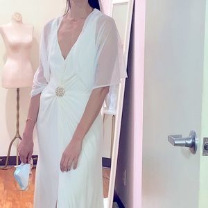 Sheer bridal shawl convertible 4 ways